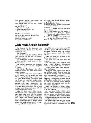 "Ich muß Arbeit haben!"