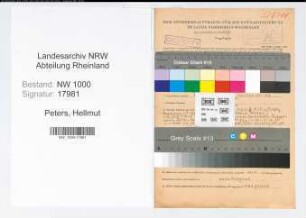 Entnazifizierung Hellmut Peters, geb. 07.10.1910 (Polizeibeamter)
