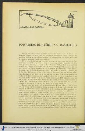 Souvenirs de Kléber à Strasbourg.