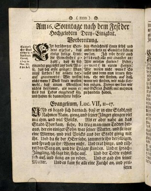 1222-1240, Am 16. Sonntage nach dem Fest der ...