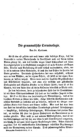 Die grammatische Terminologie