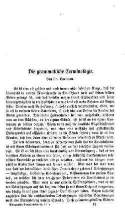 Die grammatische Terminologie