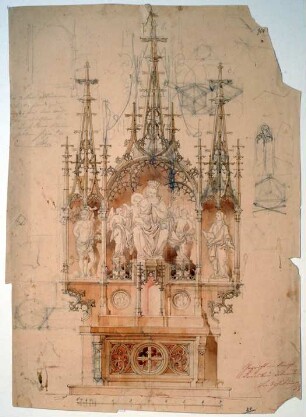 Entwurfszeichnung für einen Altar