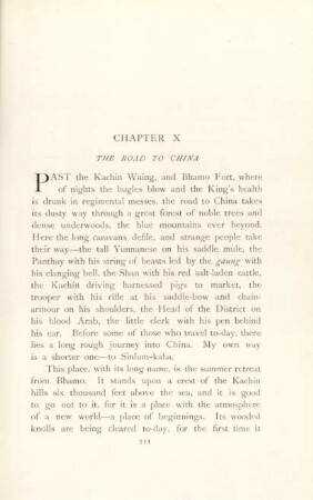 Chapter X. The road to China