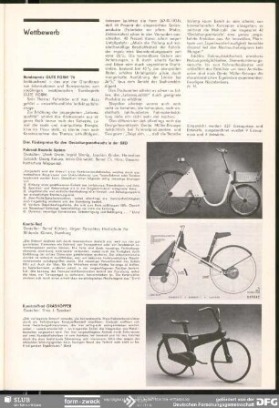 Bundespreis Gute Form ‘74 : Wettbewerb