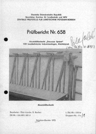 Absatzkälberbucht „Dessauer System"