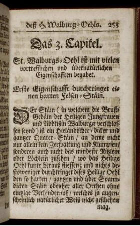 Das 3. Capitel. St. Walburgs-Oehl ist mit vielen vortrefflichen und übernatürlichen Eigenschafften begabet.