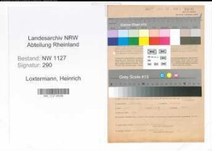 Entnazifizierung Heinrich Loxtermann , geb. 19.07.1890 (Lehrer)