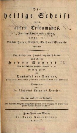 Die Bücher Josua, Richter, Ruth und Samuels