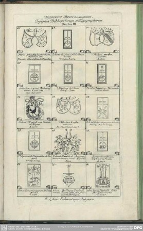 Friderici Roth-Scholtzii. Insignia Bibliopolarum et Typographorum. Sectio. III.