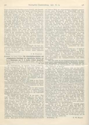 527-528 [Rezension] Fleisch, Urban, Die erkenntnistheoretischen und metaphysischen Grundlagen der dogmatischen Systeme von A.E. Biedermann und R. E. Lipsius kritisch dargestellt