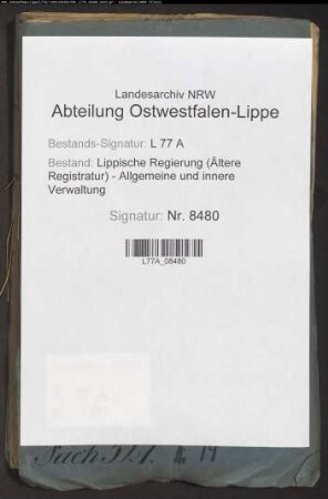 Landstraße (Chaussee) von Lage nach Schötmar, Bd. 3