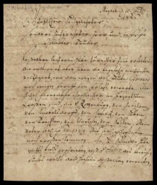 Brief von Wilhelm Friedrich Thülmeyer an Friedrich Lucae
