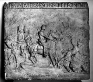 Relief vom Zietendenkmal. Torgau 3 Nov 1760