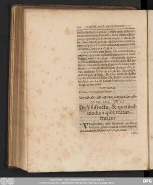 Tit. I. (III. 33.) De Usufructu, & quemadmodum quis utaturfruatur.