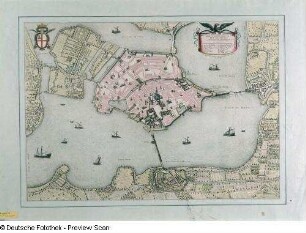 La ville et environs de Mantoue (Planansicht von Mantua)