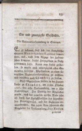 Ein und zwanzigste Geschichte - Fünf und zwanzigste Geschichte