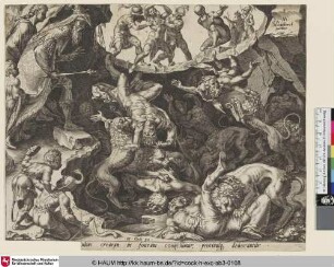 [Daniel's Accusers Cast into the Lion's Den; Daniels Ankläger werden in die Löwengrube geworfen]