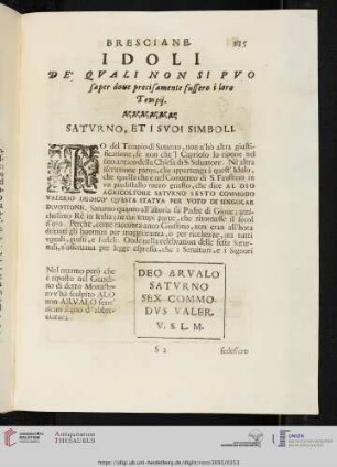 Idoli de Quali ni si puo saper doue precisamente suffero i loro Tempij