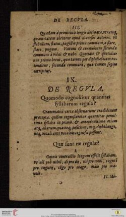 IX. De regvla