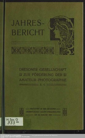 1902(1903): Jahresbericht der Dresdner Gesellschaft zur Förderung der Amateur-Photographie : erstattet in der ... ordentlichen Hauptversammlung