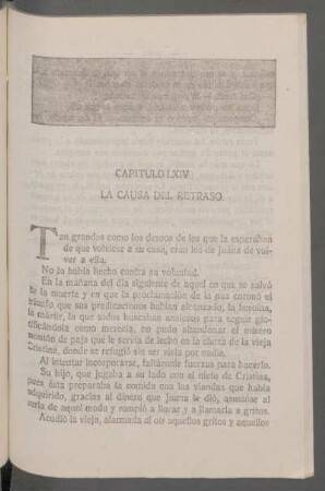 Capítulo LXIV - La causa del retraso