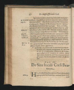 Cap. IV. De Situ locali Coeli Beatorum.