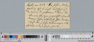 Sendung an Rudolf von Beckerath