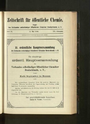 Heft IX. 15. Mai 1906.