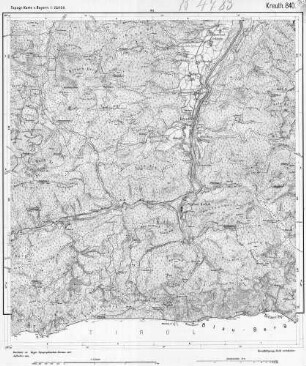 840 Kreuth Topographische Karte von Bayern 1:25.000 [Positionsblätter]