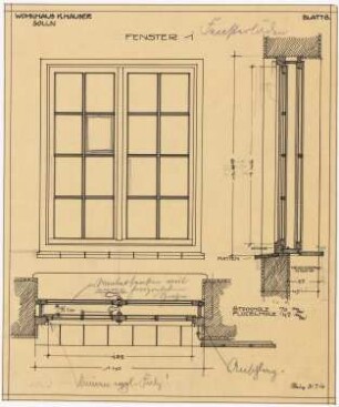 Wohnhaus Hauser, Solln: Fenster 1 1:10