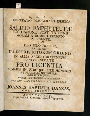 1-16, De Salute Emphyteutae ...