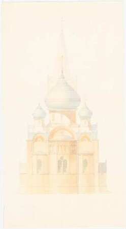 Russische Kirche: Aufriss Choransicht