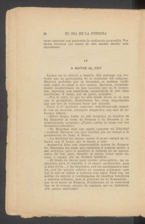 IV - A matar el rey