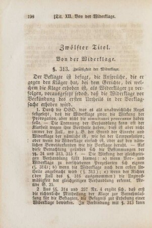 Zwölfter Titel. Von der Widerklage