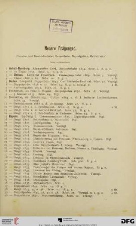 Neuere Prägungen (Nr. 1-216)