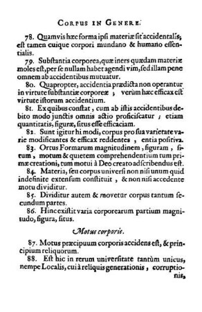 Motus corporis.