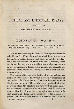 Critical and historical essays, contributed to the Edinburgh Review : in five volumes, 3