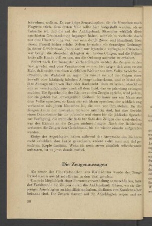Die Zeugenaussagen