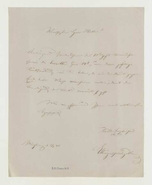 Brief von Carl Etlinger an Joseph Heller