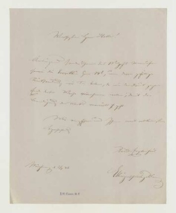 Brief von Carl Etlinger an Joseph Heller