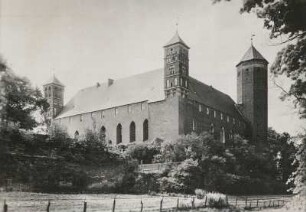 Heilsberg (Lidzbark Warminski), Burg Heilsberg (Zamek biskupi w Lidzbarku Warmińskim), ehemalige Residenz der ermländischen Bischöfe. Ansicht von Südosten