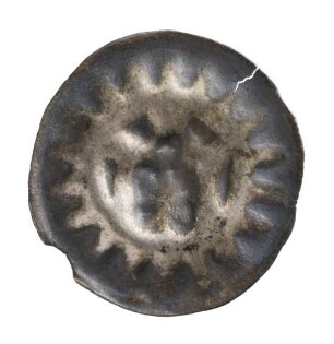 Münze, Hohlpfennig, 1. Hälfte 14. Jh.