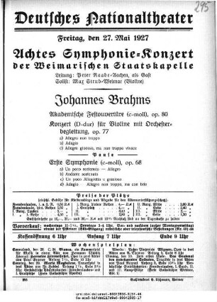 Achtes Symphonie-Konzert