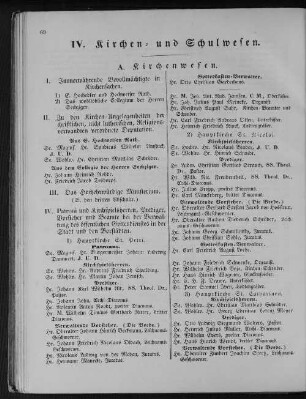 IV. Kirchen- und Schulwesen.