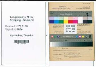 Entnazifizierung Theodor Asmacher , geb. 05.12.1902 (Polizist)