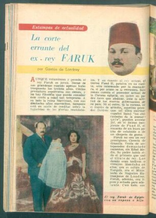 La corte errante del ex-rey Faruk : Estampas de actualidad
