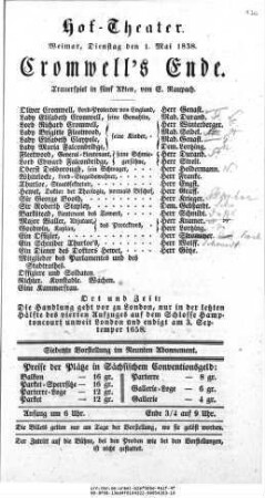 Cromwell's Ende