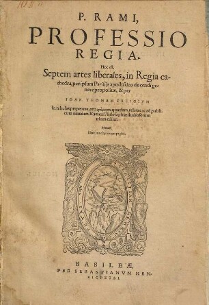 Professio Regia : h.e. septem artes liberales
