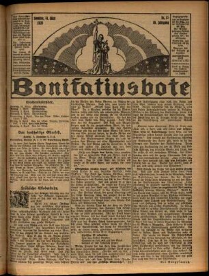 Erste Ausgabe vom Sonntag, den 31. März 1929.
